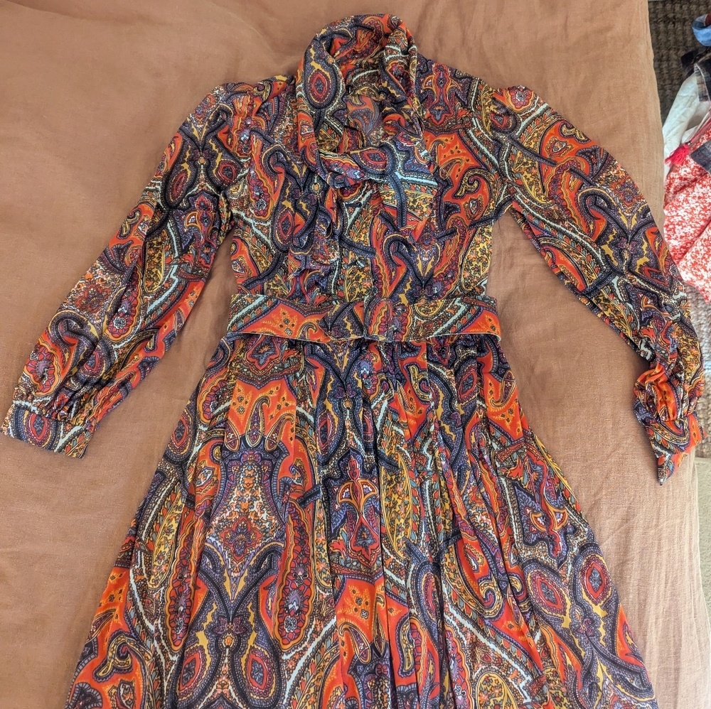 THE PERFECT PAISLEY 1960s 1970s Dress